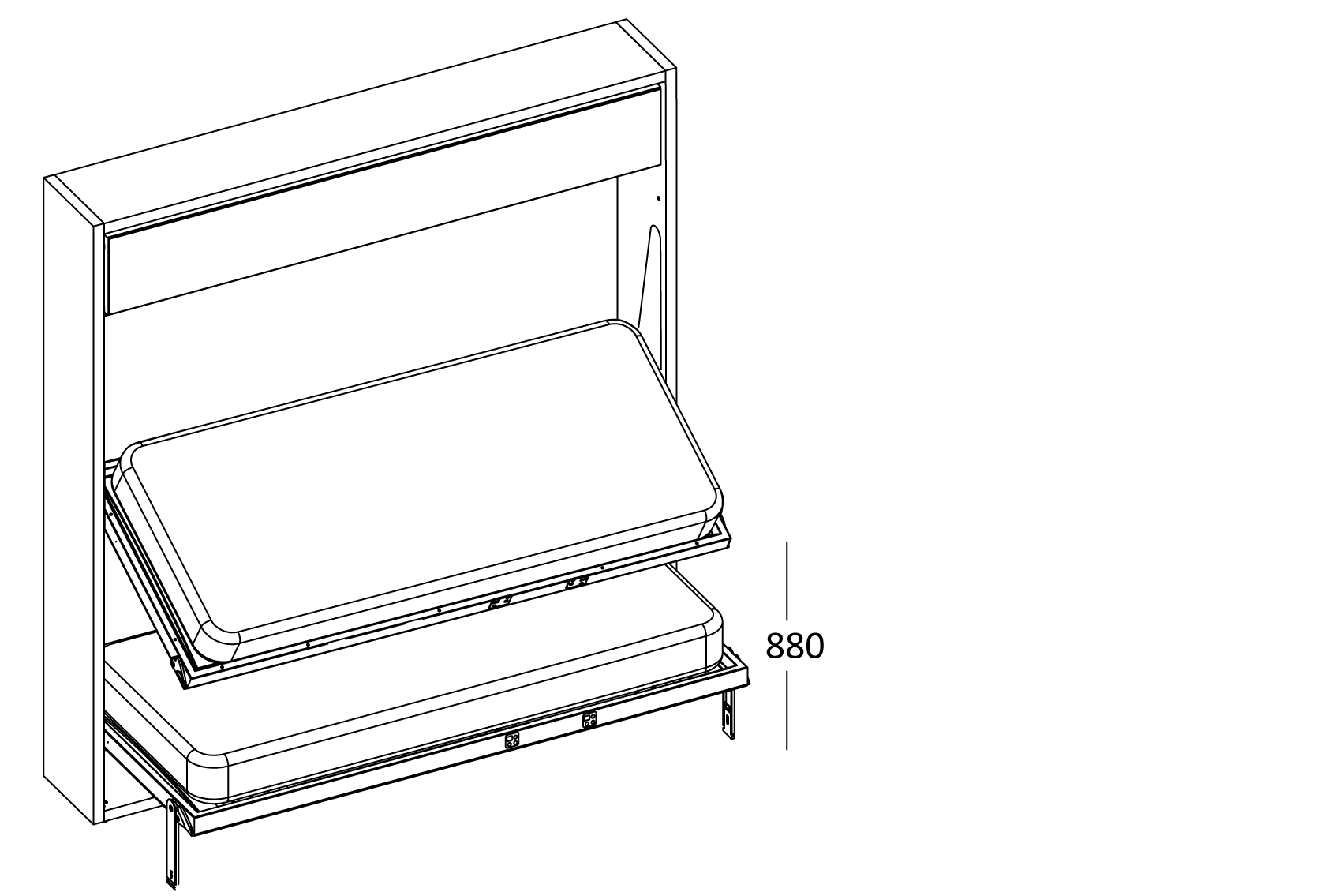 Opklapbaar stapelbed BedHabits 18